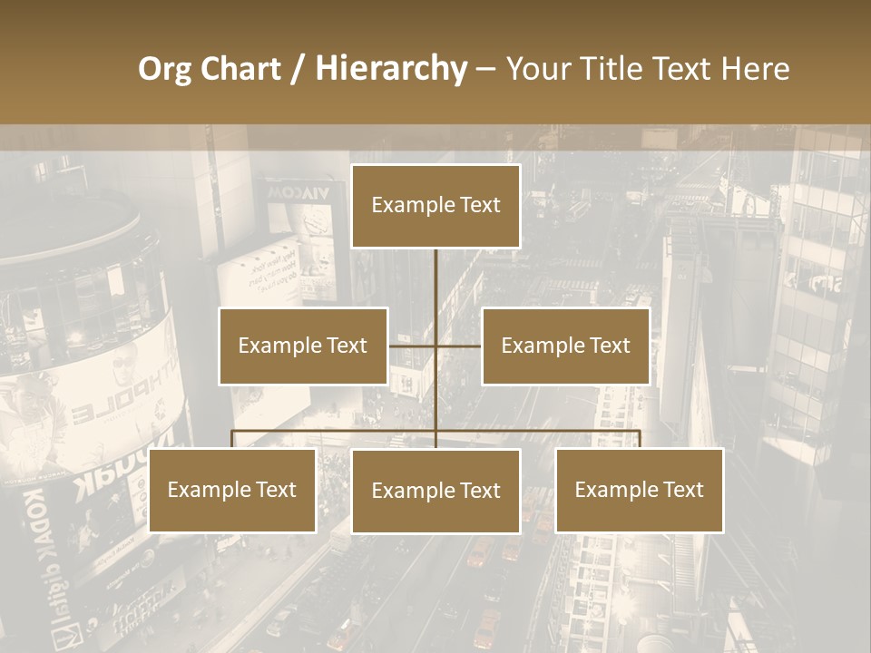 A Black And White Photo Of A City At Night PowerPoint Template