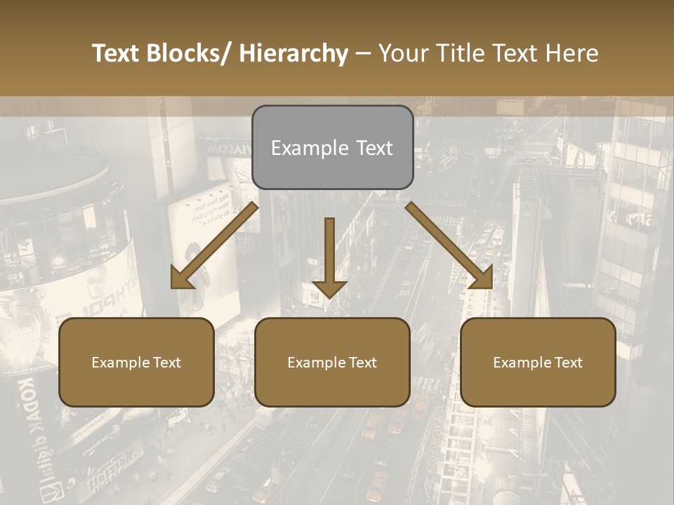 A Black And White Photo Of A City At Night PowerPoint Template