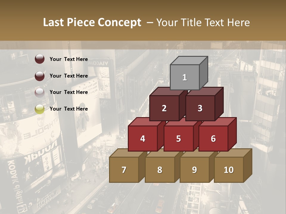 A Black And White Photo Of A City At Night PowerPoint Template