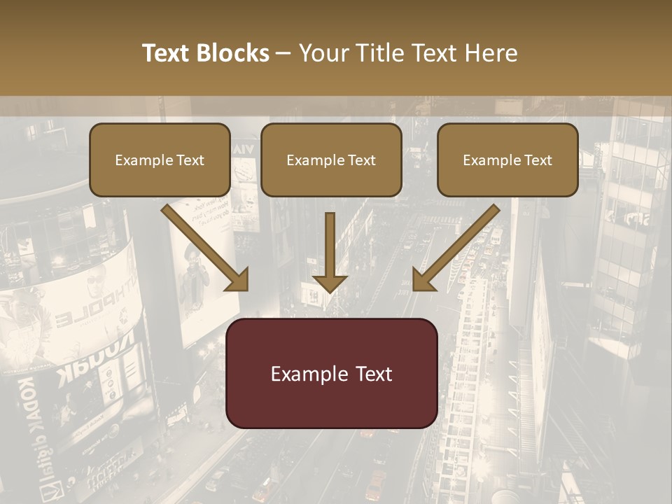 A Black And White Photo Of A City At Night PowerPoint Template