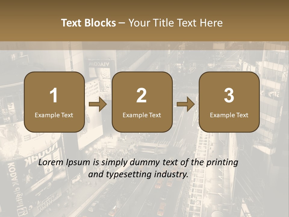 A Black And White Photo Of A City At Night PowerPoint Template