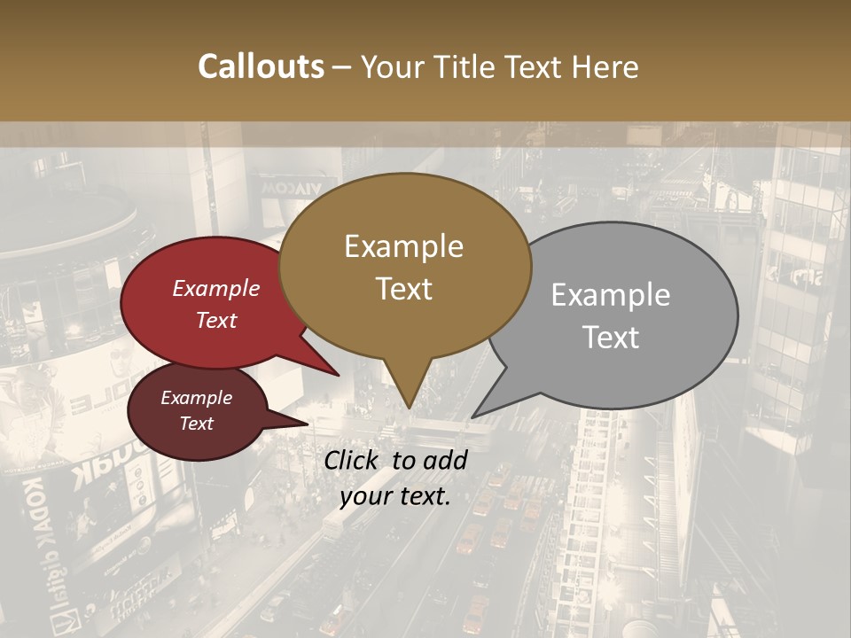 A Black And White Photo Of A City At Night PowerPoint Template