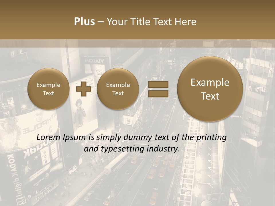 A Black And White Photo Of A City At Night PowerPoint Template