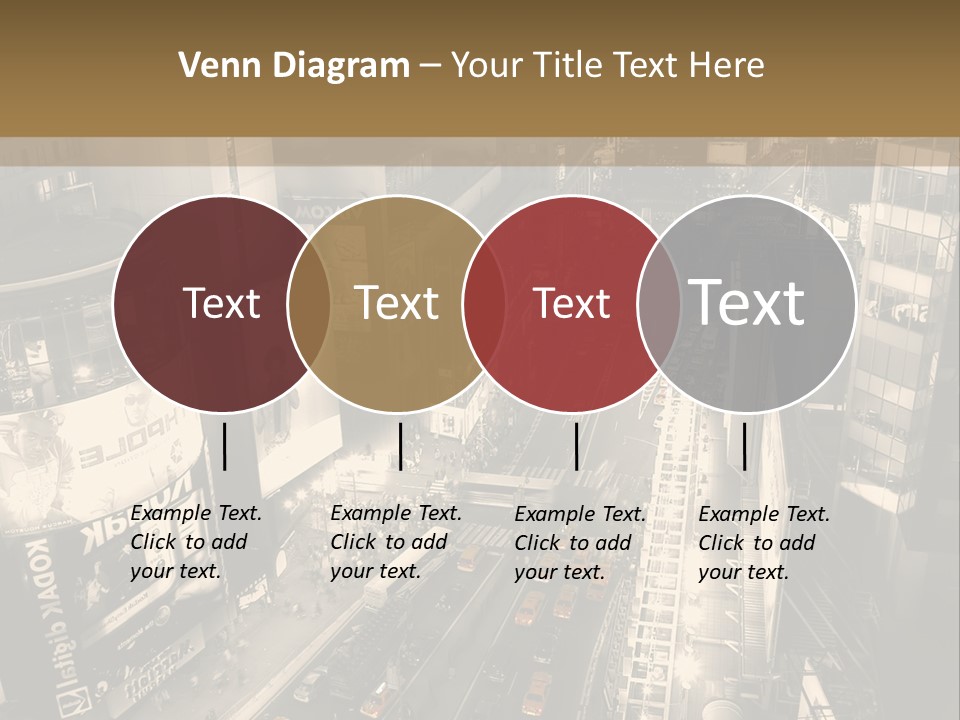 A Black And White Photo Of A City At Night PowerPoint Template