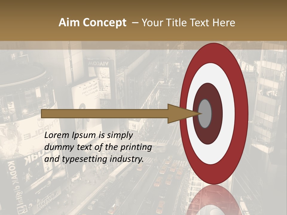 A Black And White Photo Of A City At Night PowerPoint Template