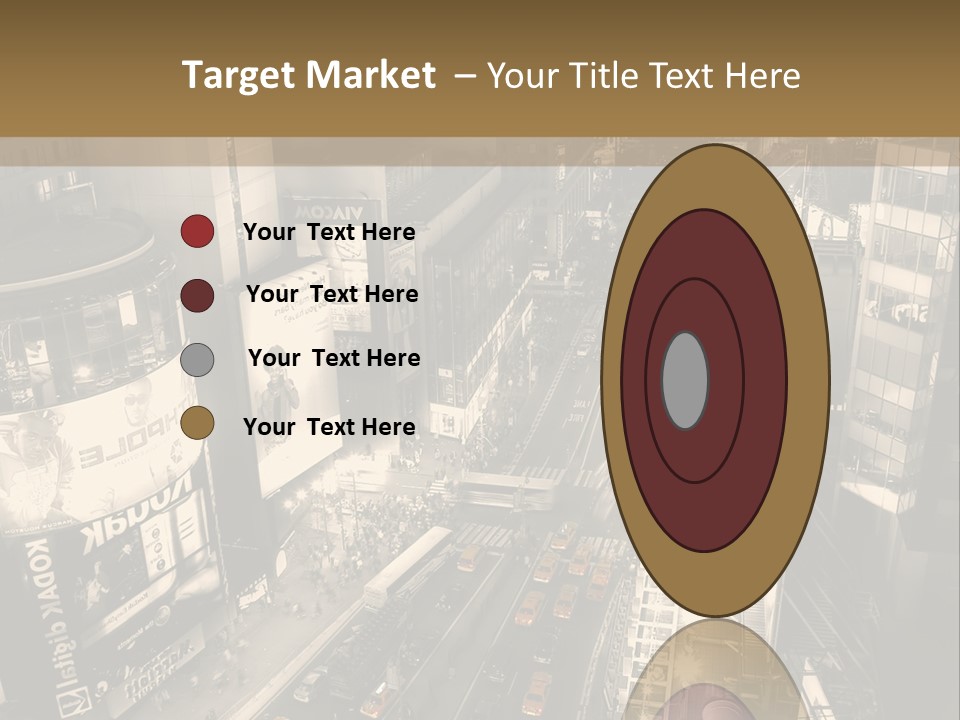 A Black And White Photo Of A City At Night PowerPoint Template