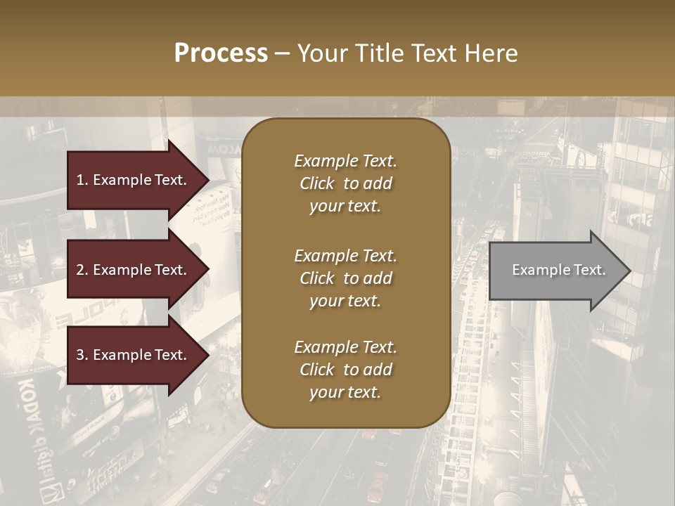 A Black And White Photo Of A City At Night PowerPoint Template