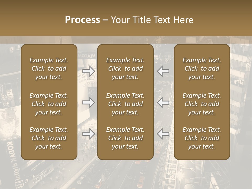 A Black And White Photo Of A City At Night PowerPoint Template