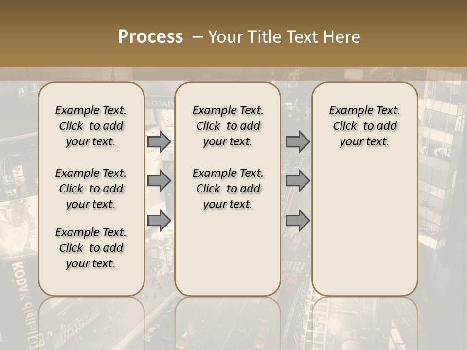 A Black And White Photo Of A City At Night PowerPoint Template