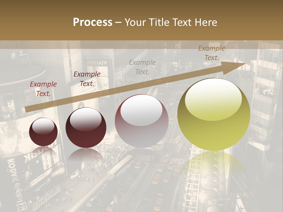 A Black And White Photo Of A City At Night PowerPoint Template