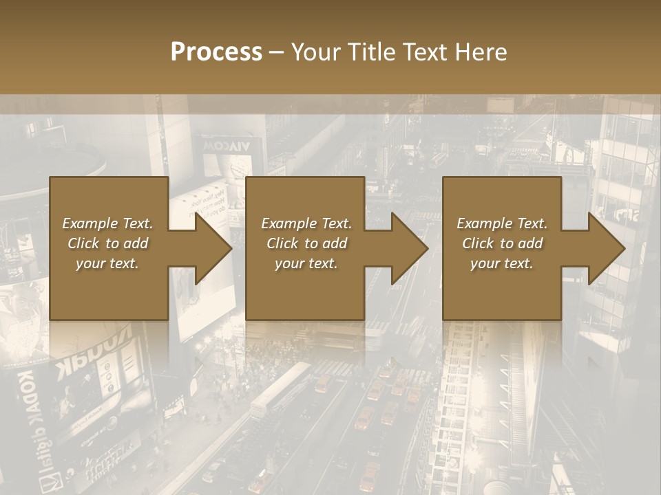 A Black And White Photo Of A City At Night PowerPoint Template