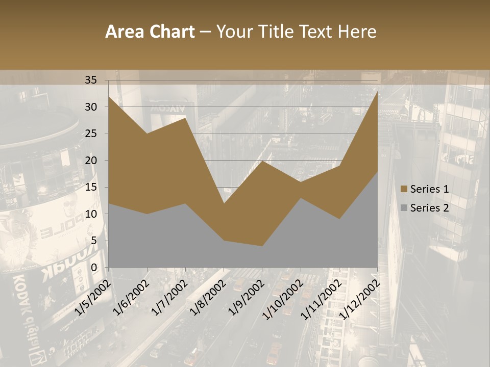 A Black And White Photo Of A City At Night PowerPoint Template