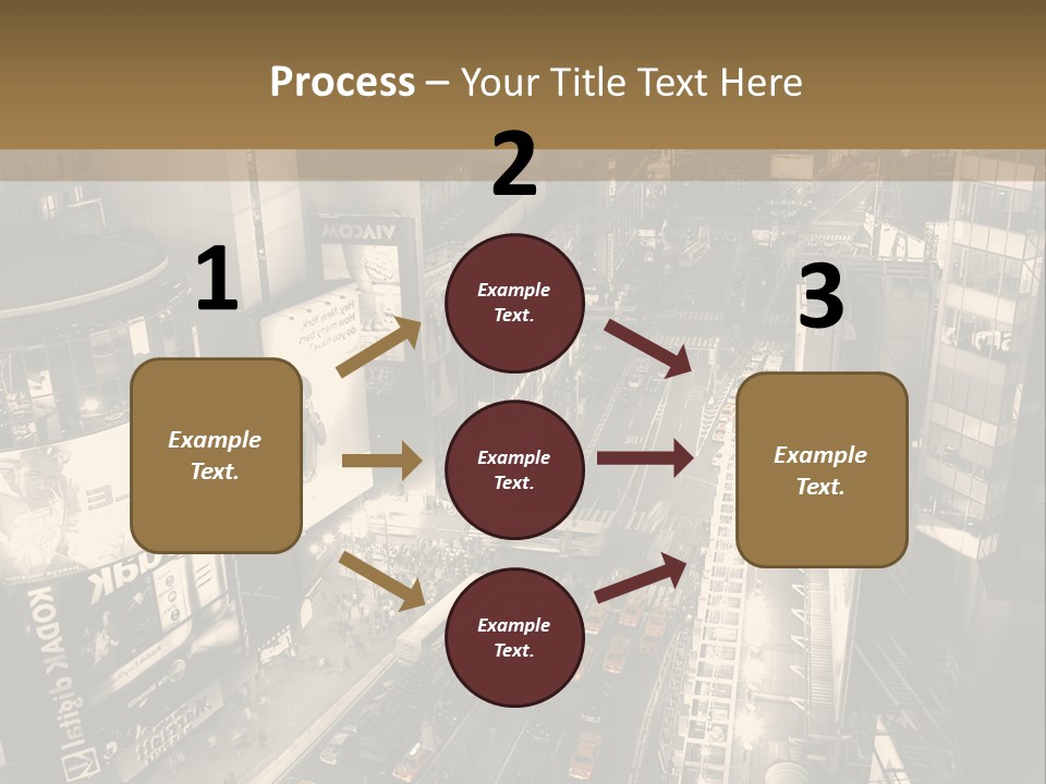 A Black And White Photo Of A City At Night PowerPoint Template