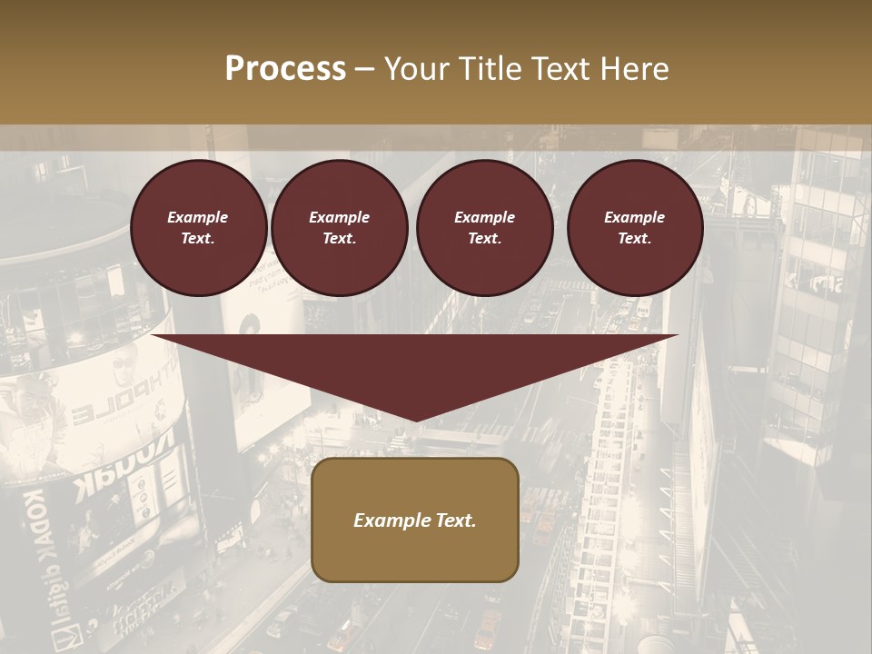 A Black And White Photo Of A City At Night PowerPoint Template