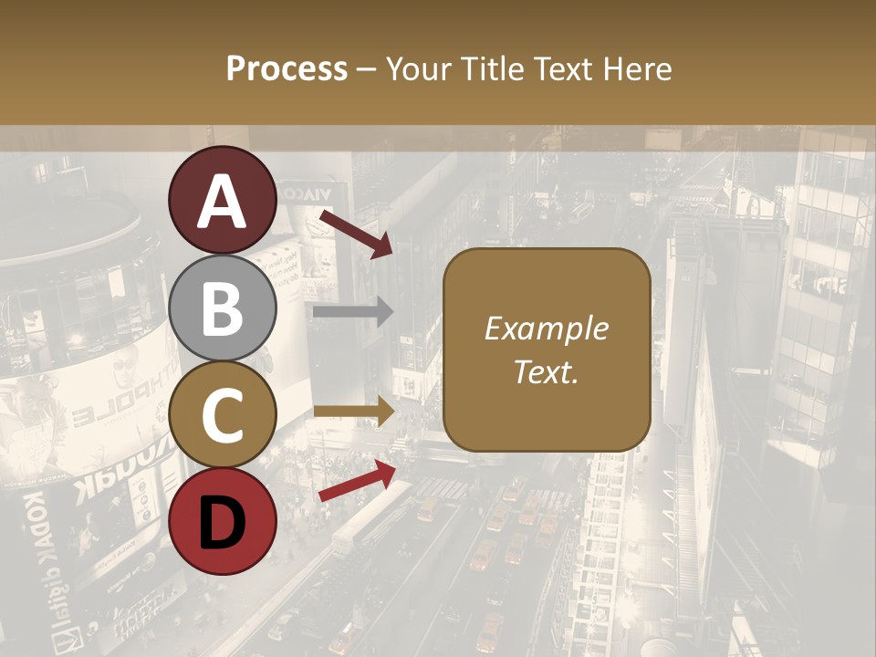 A Black And White Photo Of A City At Night PowerPoint Template