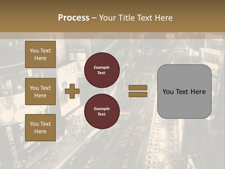 A Black And White Photo Of A City At Night PowerPoint Template