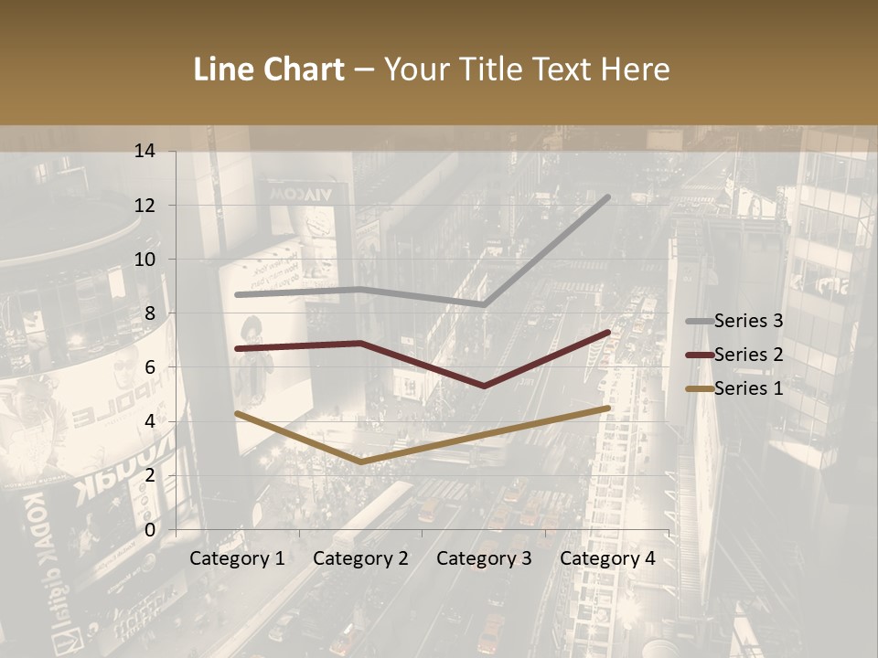 A Black And White Photo Of A City At Night PowerPoint Template