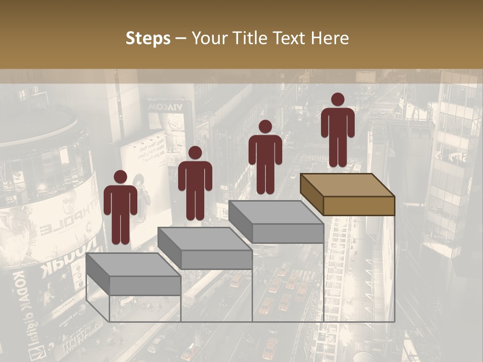 A Black And White Photo Of A City At Night PowerPoint Template