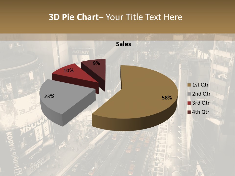 A Black And White Photo Of A City At Night PowerPoint Template