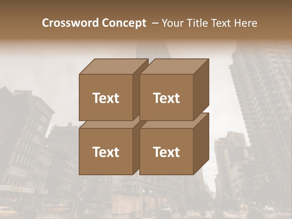 A Picture Of A Very Tall Building In The City PowerPoint Template