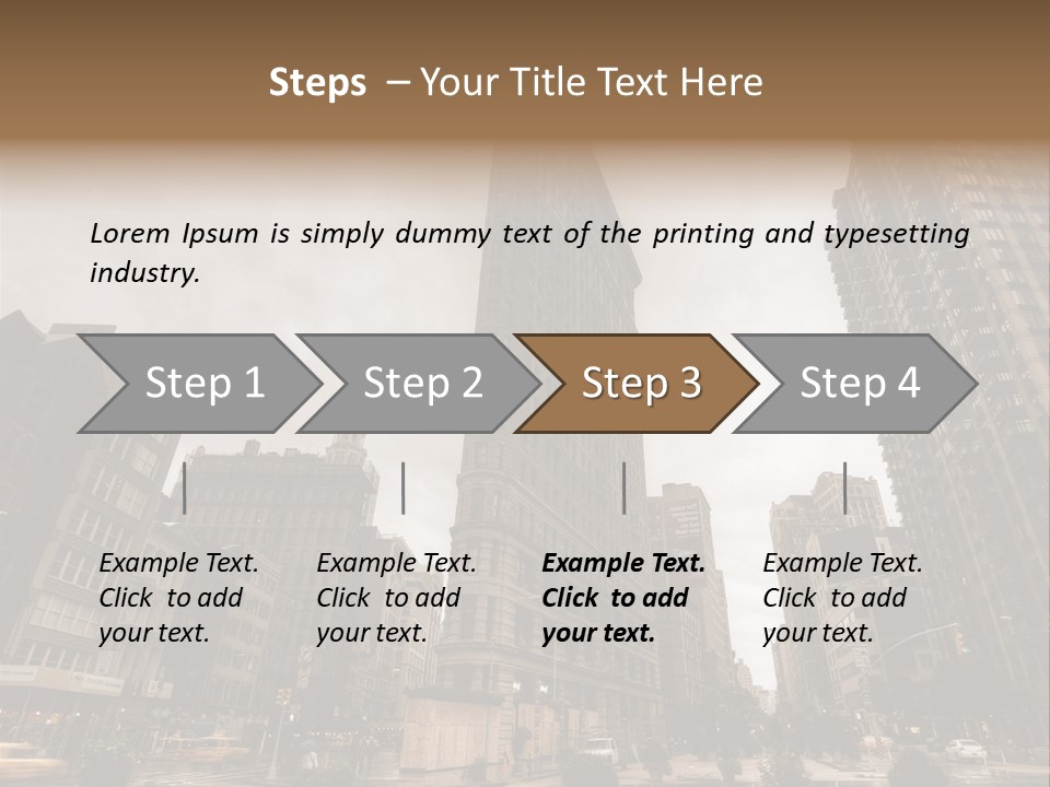 A Picture Of A Very Tall Building In The City PowerPoint Template