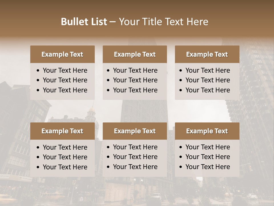 A Picture Of A Very Tall Building In The City PowerPoint Template