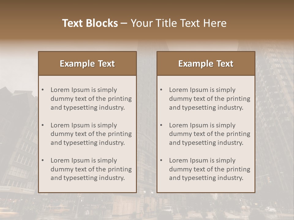 A Picture Of A Very Tall Building In The City PowerPoint Template
