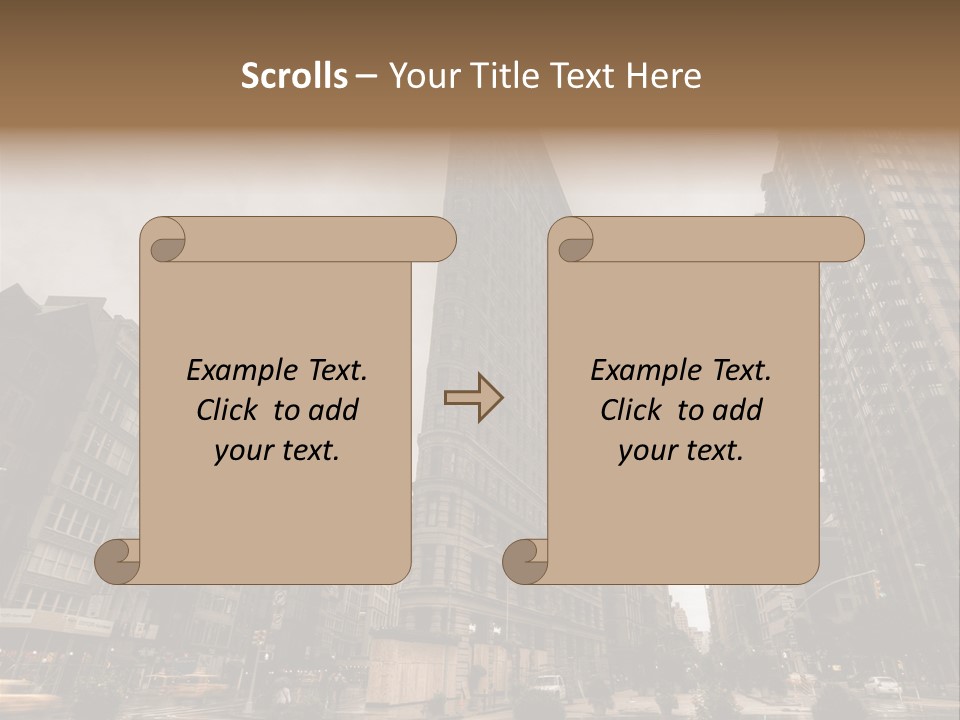 A Picture Of A Very Tall Building In The City PowerPoint Template