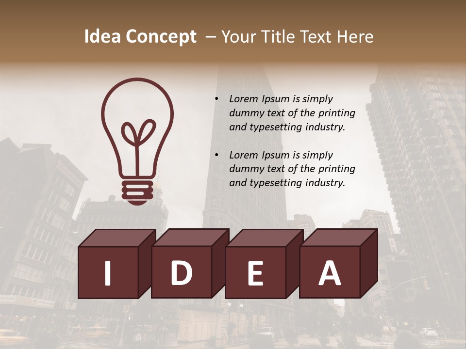 A Picture Of A Very Tall Building In The City PowerPoint Template