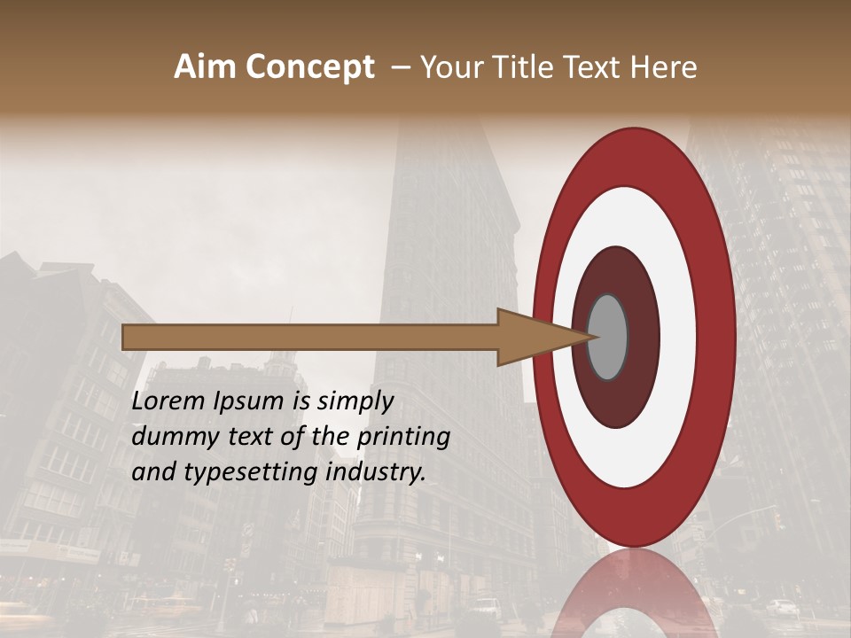 A Picture Of A Very Tall Building In The City PowerPoint Template