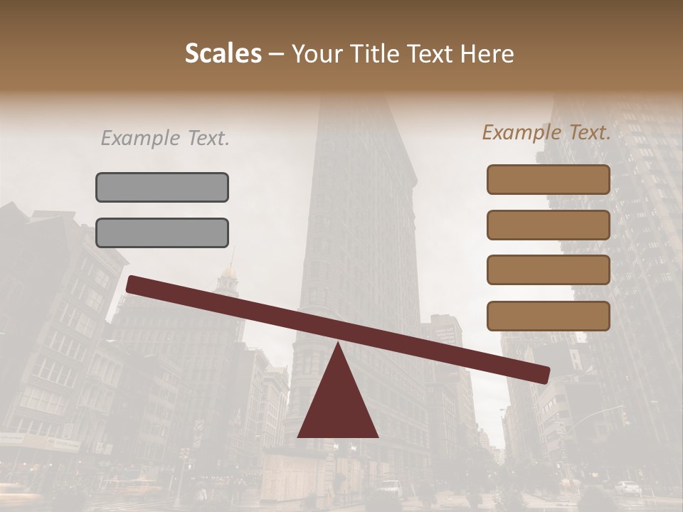 A Picture Of A Very Tall Building In The City PowerPoint Template