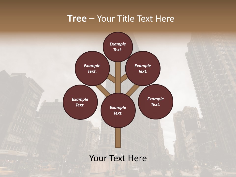 A Picture Of A Very Tall Building In The City PowerPoint Template