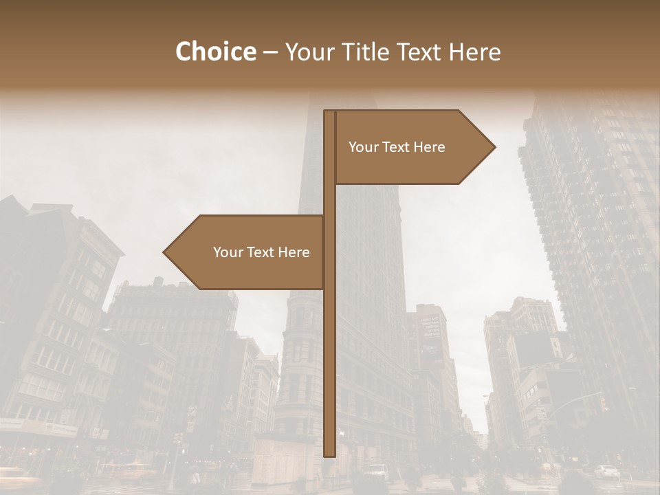 A Picture Of A Very Tall Building In The City PowerPoint Template