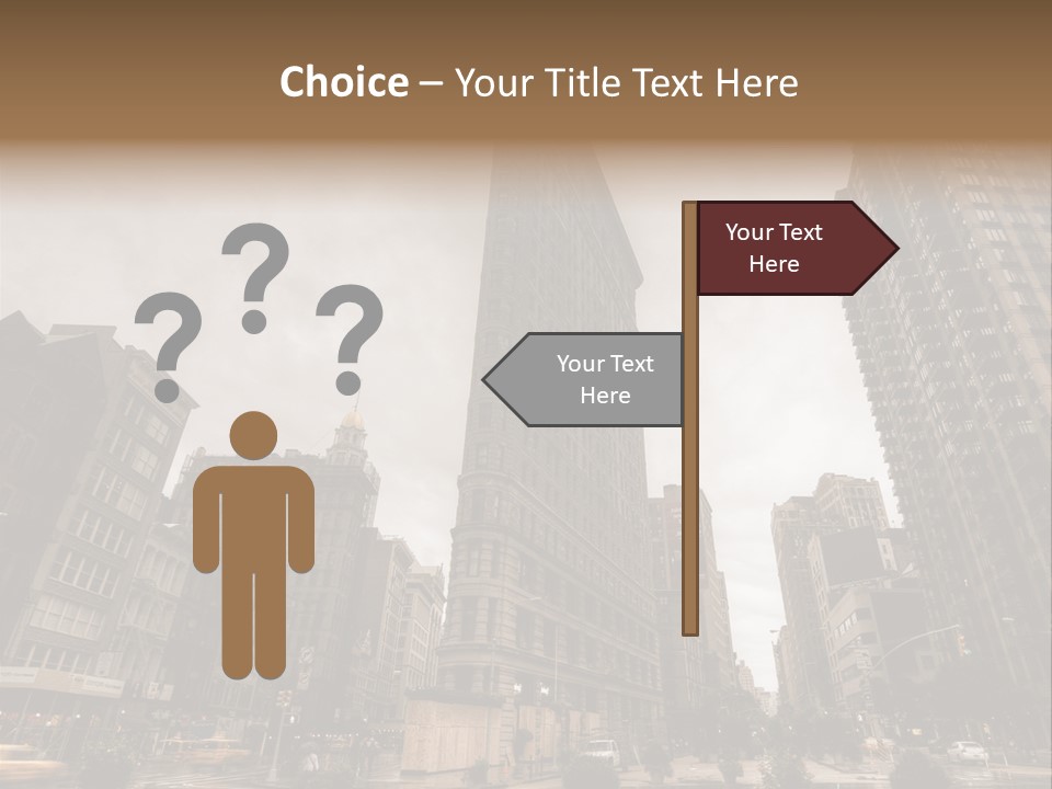 A Picture Of A Very Tall Building In The City PowerPoint Template