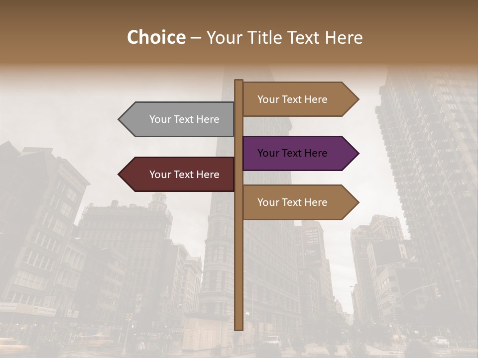 A Picture Of A Very Tall Building In The City PowerPoint Template