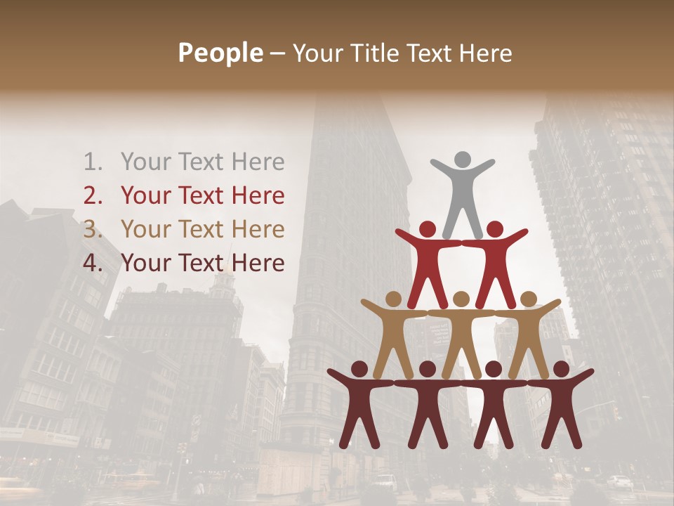 A Picture Of A Very Tall Building In The City PowerPoint Template