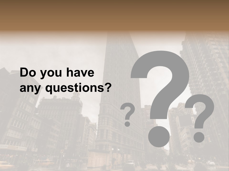 A Picture Of A Very Tall Building In The City PowerPoint Template