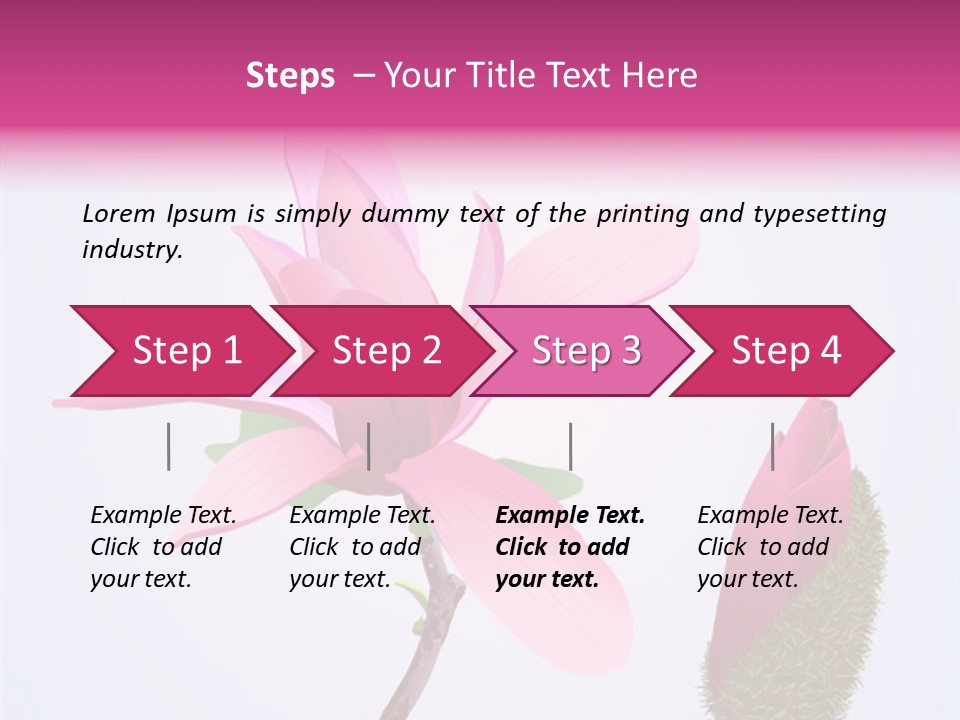Flower Illustration Spring PowerPoint Template