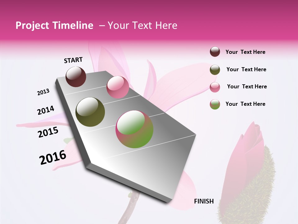 Flower Illustration Spring PowerPoint Template