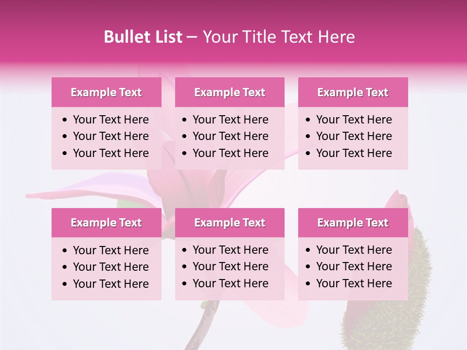 Flower Illustration Spring PowerPoint Template