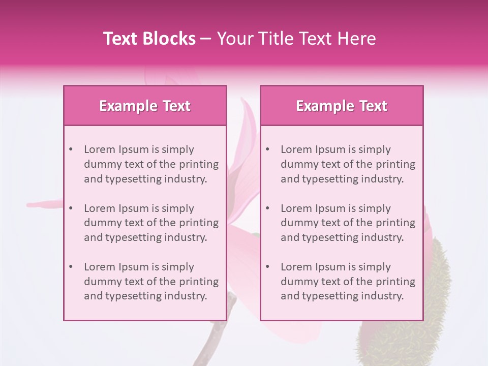 Flower Illustration Spring PowerPoint Template