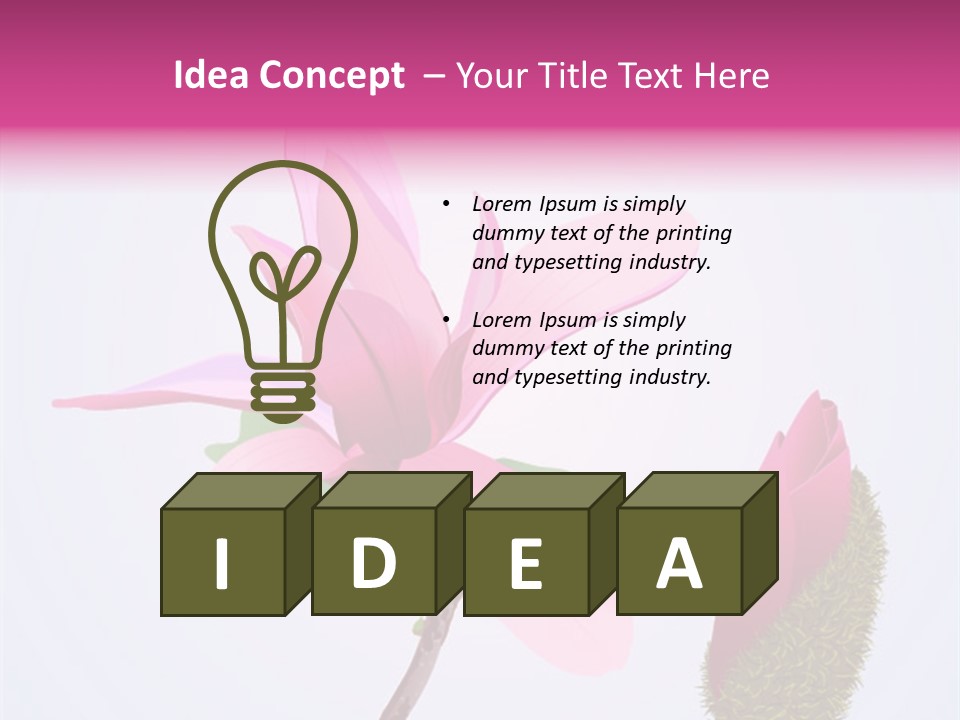 Flower Illustration Spring PowerPoint Template