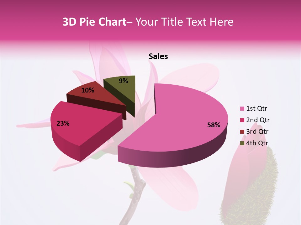Flower Illustration Spring PowerPoint Template
