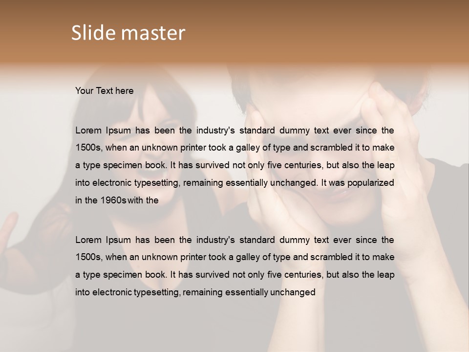 Divorce Caucasian Loud PowerPoint Template