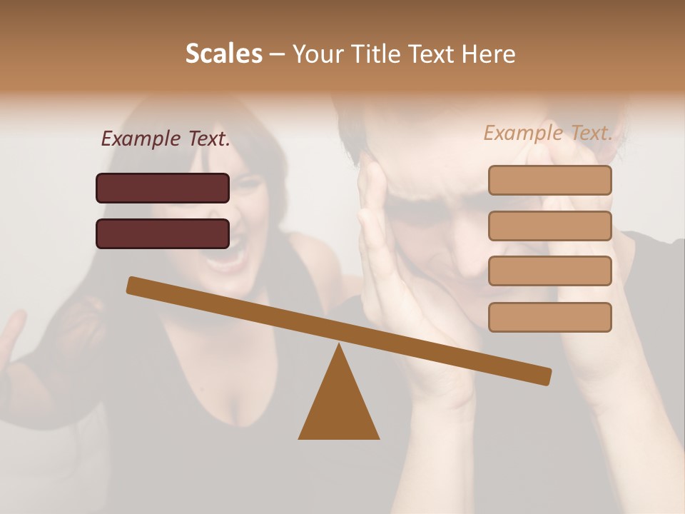 Divorce Caucasian Loud PowerPoint Template