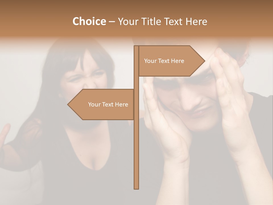 Divorce Caucasian Loud PowerPoint Template