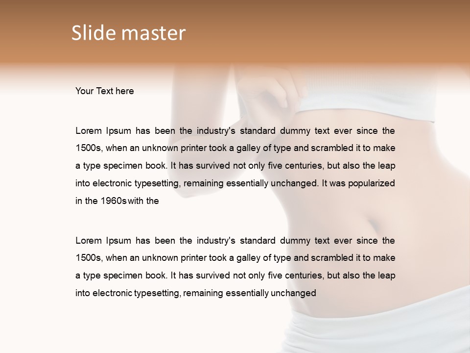 Waist Model Beauty PowerPoint Template