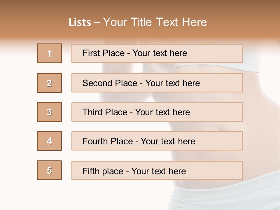 Waist Model Beauty PowerPoint Template