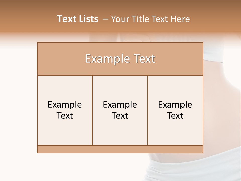 Waist Model Beauty PowerPoint Template