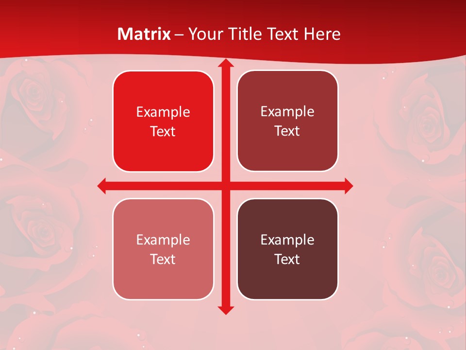 Wedding Blossom Red PowerPoint Template